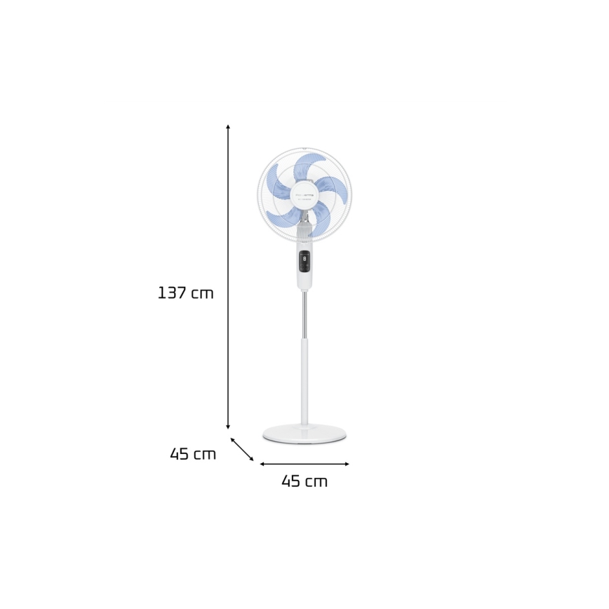 Rowenta - Επιδαπέδιος ανεμιστήρας TURBO SILENCE 55W/230V 147 εκ. λευκός με τηλεχειριστήριο