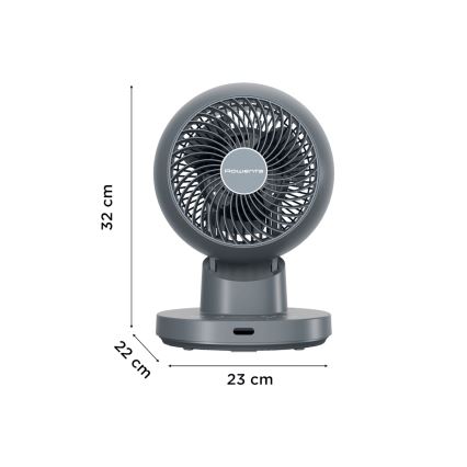 Rowenta - Επιτραπέζιος ανεμιστήρας TURBO SWIFT COMPACT 230V μπλε + τηλεχειριστήριο