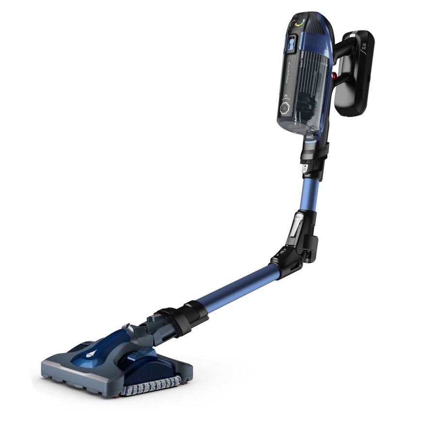 Rowenta - Ηλεκτρική σκούπα Stick με σφουγγάρισμα X-FORCE FLEX ANIMAL AQUA AUTO 3σε1 480W/32,4V 2500 mAh μπλε