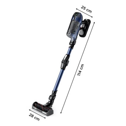 Rowenta - Ηλεκτρική σκούπα Stick με σφουγγάρισμα X-FORCE FLEX ANIMAL AQUA AUTO 3σε1 480W/32,4V 2500 mAh μπλε