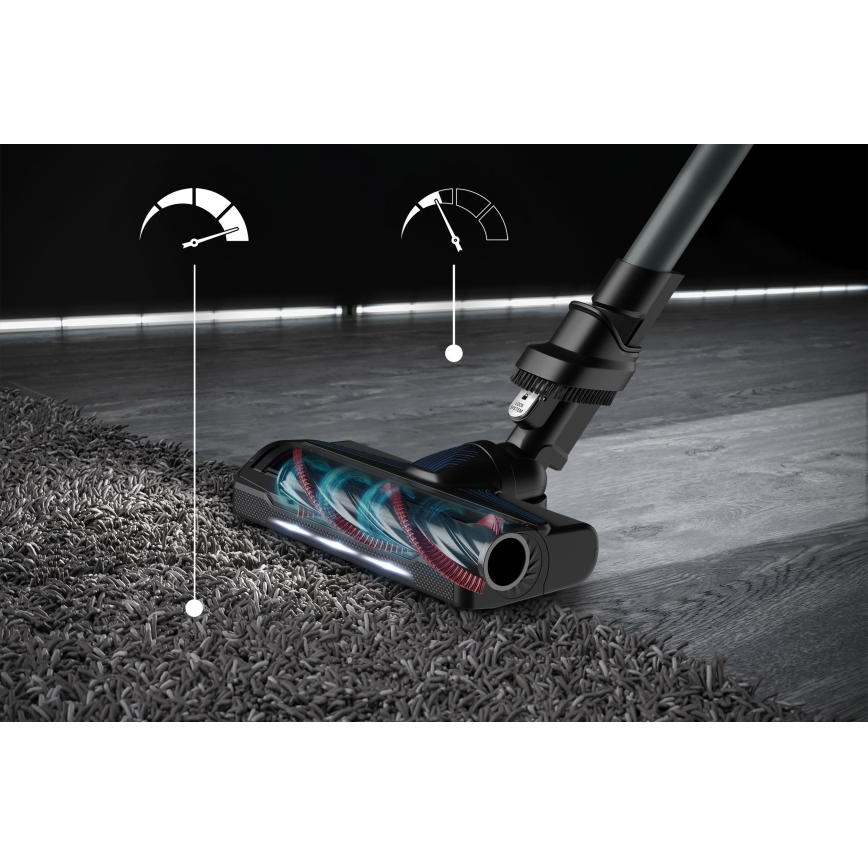 Rowenta - Ηλεκτρική σκούπα Stick με σφουγγάρισμα X-FORCE FLEX ANIMAL AQUA AUTO 4σε1 250W/25,2V 2500 mAh μαύρο/μπλε