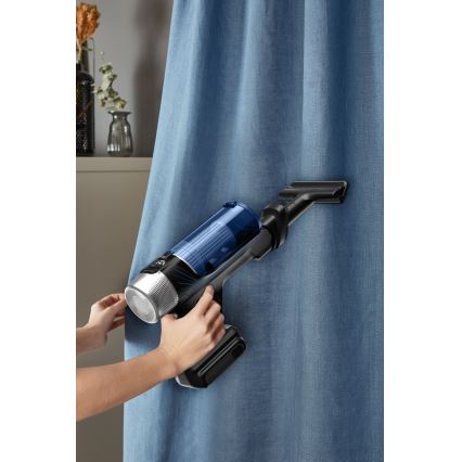 Rowenta - Ηλεκτρική σκούπα Stick με σφουγγάρισμα X-FORCE FLEX ANIMAL AQUA AUTO 4σε1 250W/25,2V 2500 mAh μαύρο/μπλε