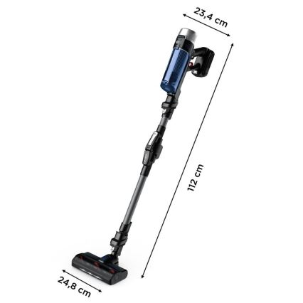 Rowenta - Ηλεκτρική σκούπα Stick με σφουγγάρισμα X-FORCE FLEX ANIMAL AQUA AUTO 4σε1 250W/25,2V 2500 mAh μαύρο/μπλε