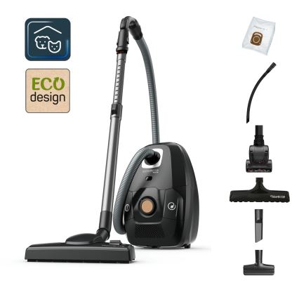 Rowenta - Ηλεκτρική σκούπα με σακούλα GREEN FORCE EFFITECH ECO TOTAL CLEAN 400W/230V μαύρο