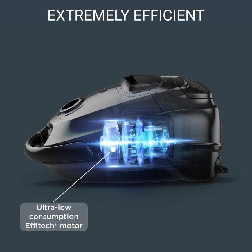 Rowenta - Ηλεκτρική Σκούπα με σακούλα SILENCE FORCE ALLERGY+ 4,5l 400W/230V μαύρο/λευκό