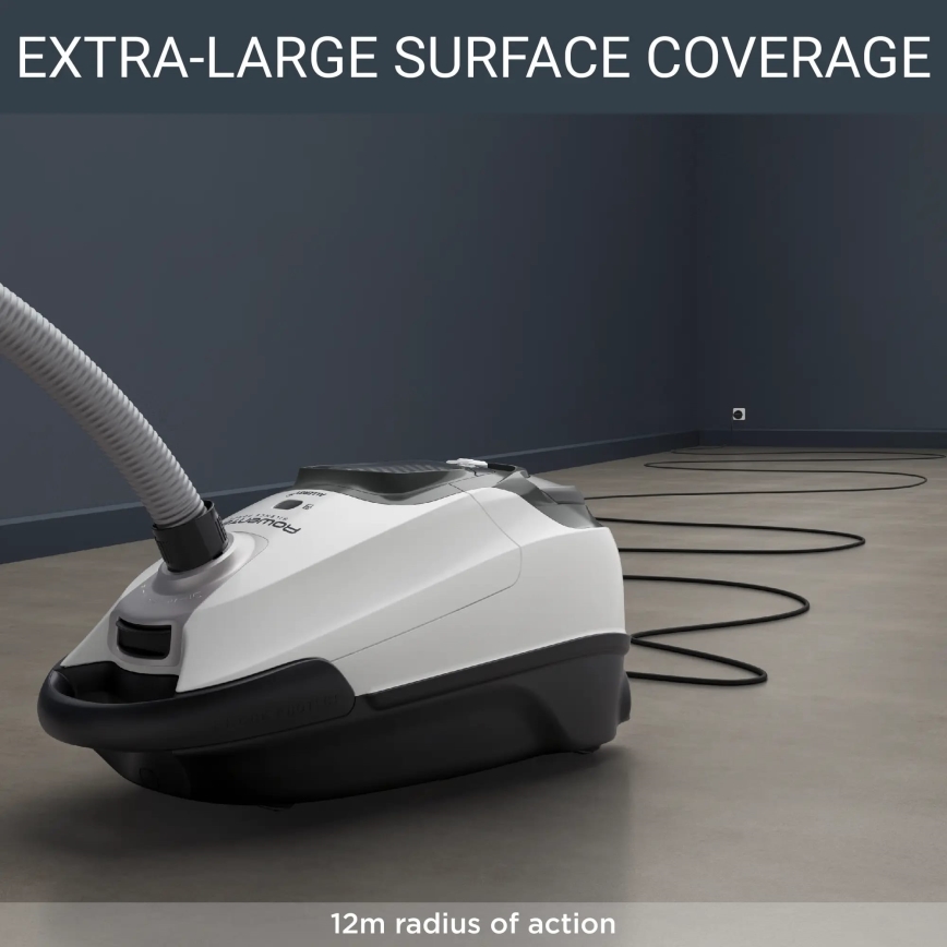 Rowenta - Ηλεκτρική Σκούπα με σακούλα SILENCE FORCE ALLERGY+ 4,5l 400W/230V μαύρο/λευκό
