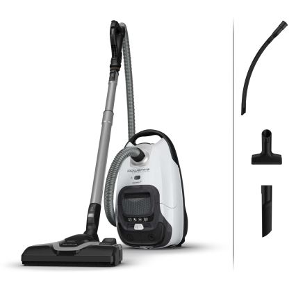 Rowenta - Ηλεκτρική Σκούπα με σακούλα SILENCE FORCE ALLERGY+ 4,5l 400W/230V μαύρο/λευκό