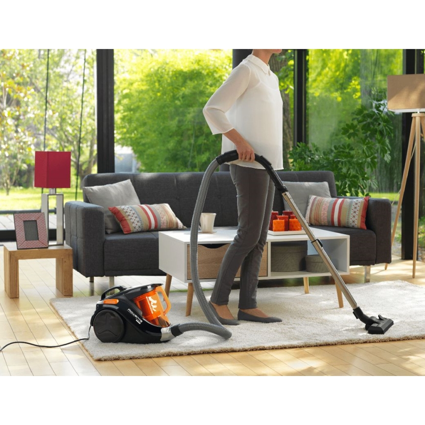 Rowenta - Ηλεκτρική σκούπα χωρίς σακούλα COMPACT POWER 1,5l 750W/230V μαύρο/πορτοκαλί