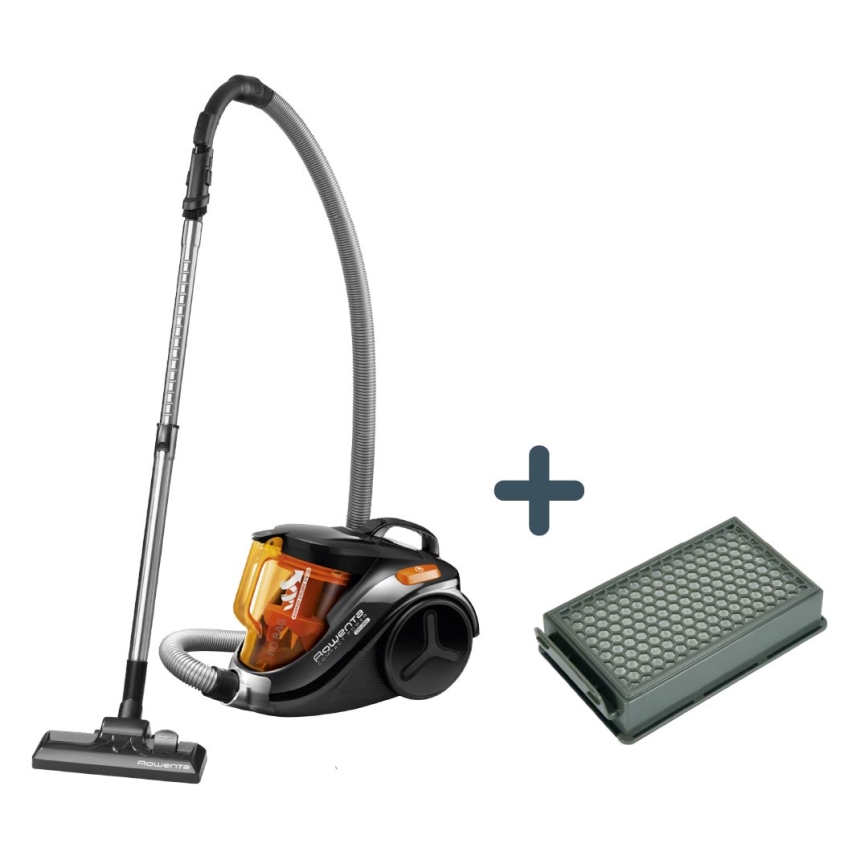 Rowenta - Ηλεκτρική σκούπα χωρίς σακούλα COMPACT POWER 1,5l 750W/230V μαύρο/πορτοκαλί
