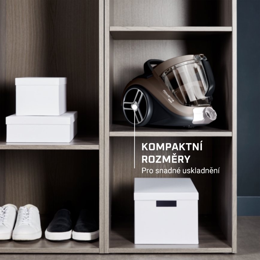 Rowenta - Ηλεκτρική σκούπα χωρίς σακούλα COMPACT POWER XXL 2,5l 900W/230V καφέ