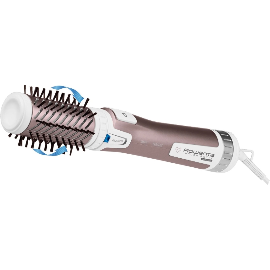 Rowenta - Περιστρεφόμενη βούρτσα μαλλιών PREMIUM CARE 1000W/230V ροζ/λευκό