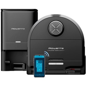 Rowenta - Σκούπα ρομπότ με σφουγγάρισμα X-PLORER S240+ AI Animal & Allergy Wi-Fi 5200 mAh
