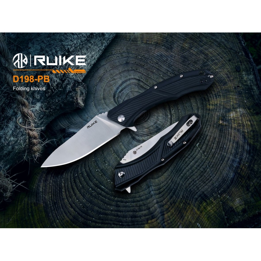 Ruike RUD198PB - Πτυσσόμενο μαχαίρι τσέπης 23,1 cm μαύρο