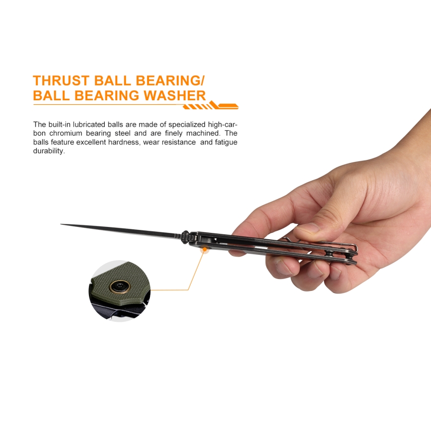 Ruike RUP801J - Πτυσσόμενο τσεπικό μαχαίρι 20 εκ. πορτοκαλί