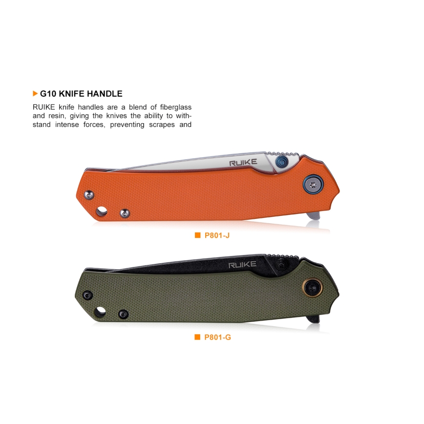 Ruike RUP801J - Πτυσσόμενο μαχαίρι τσέπης 20 cm πορτοκαλί