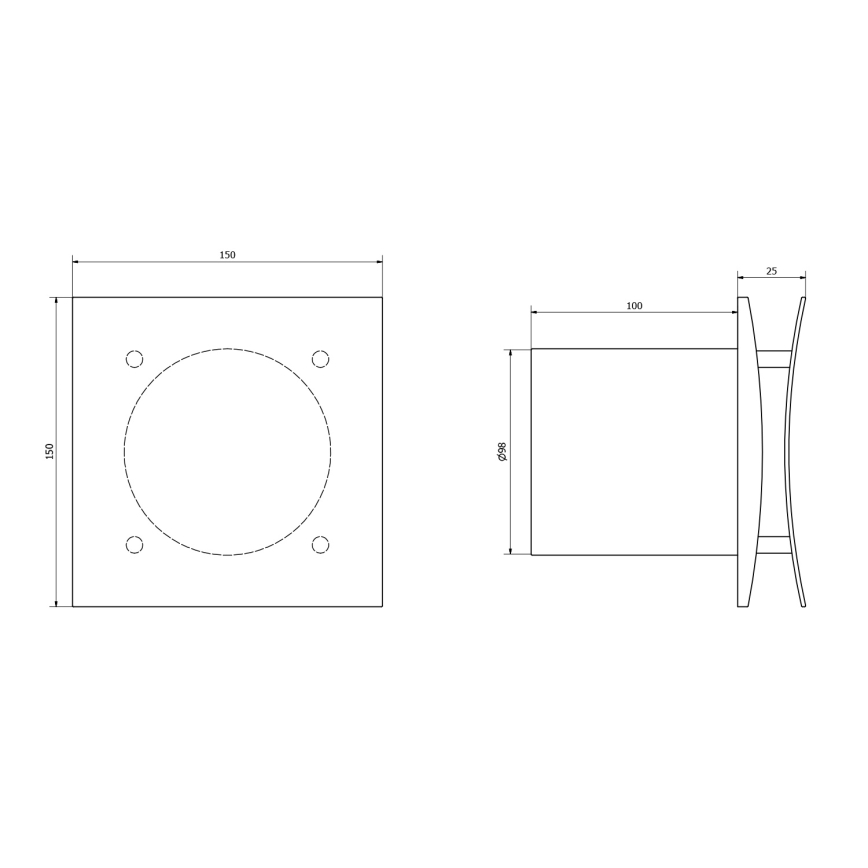 Sapho - Αξονικός ανεμιστήρας EIRA 15W/230V λευκός