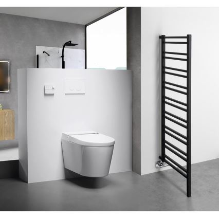 Sapho - Καλοριφέρ μπάνιου METRO SPACE 525W 55x143 cm, μαύρο ματ