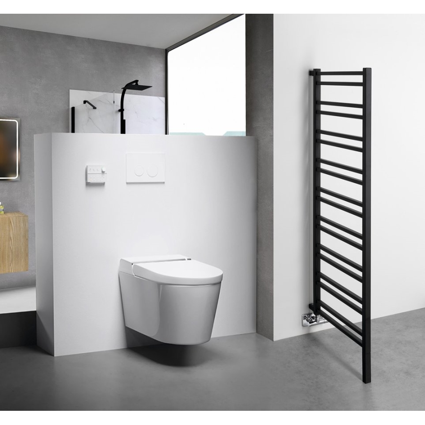 Sapho - Καλοριφέρ μπάνιου METRO SPACE 525W 55x143 cm, μαύρο ματ
