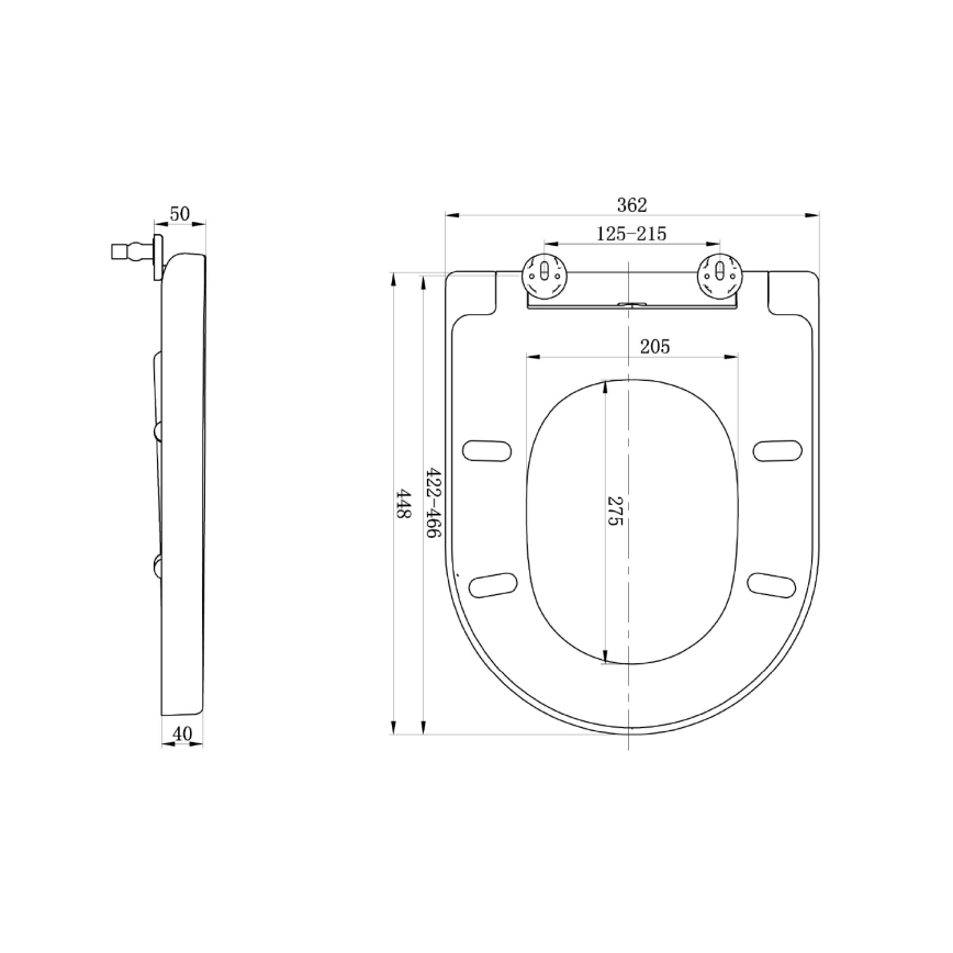 Sapho - Κάλυμμα λεκάνης τουαλέτας LISA SoftClose λευκό