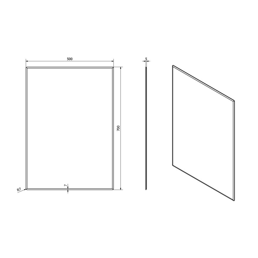 Sapho - Καθρέφτης ACCORD 50x70 cm διαφανής
