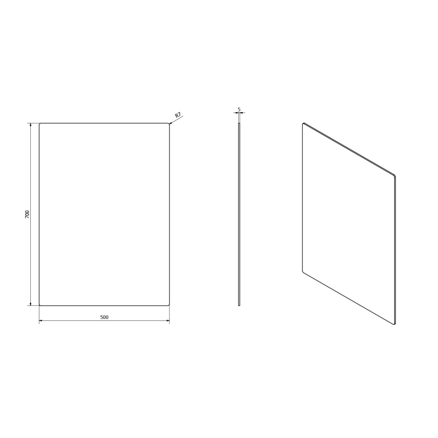 Sapho - Καθρέφτης PLAIN 50x70 cm