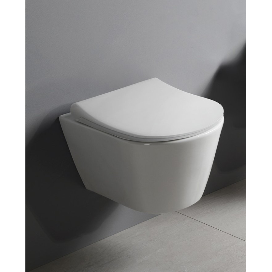 Sapho - Κρεμαστή λεκάνη WC με ψεκαστήρα μπιντέ AVVA CLEANWASH κεραμική/λευκή