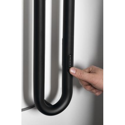 Sapho - Ηλεκτρική πετσετοκρεμάστρα με χρονοδιακόπτη DUOPASSO 45W 170x12 cm ματ μαύρο