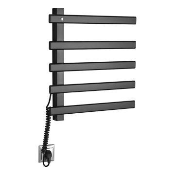 Sapho - Ηλεκτρική πετσετοκρεμάστρα ELCOR 63W/230V 48x52 cm ματ μαύρο