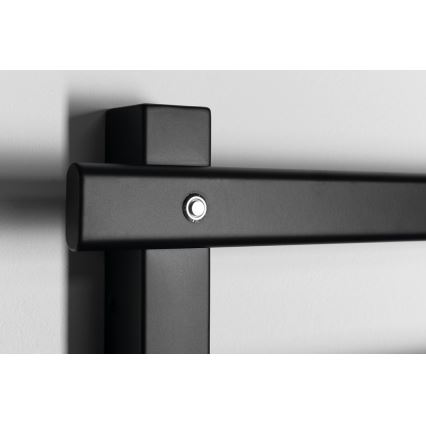 Sapho - Ηλεκτρική πετσετοκρεμάστρα ELCOR 63W/230V 48x52 cm ματ μαύρο