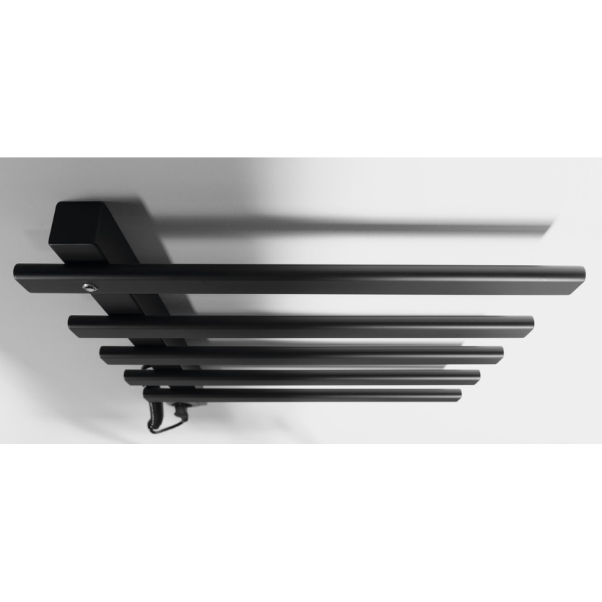 Sapho - Ηλεκτρική πετσετοκρεμάστρα ELCOR 63W 48x52 cm μαύρο ματ