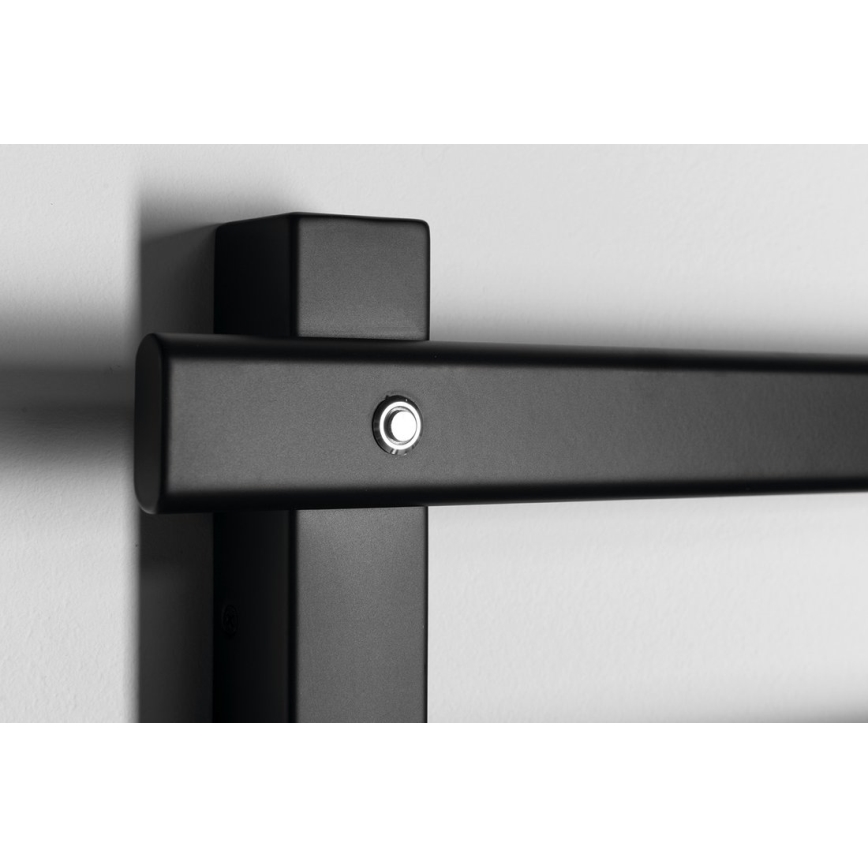 Sapho - Ηλεκτρική πετσετοκρεμάστρα ELCOR 63W 48x52 cm μαύρο ματ