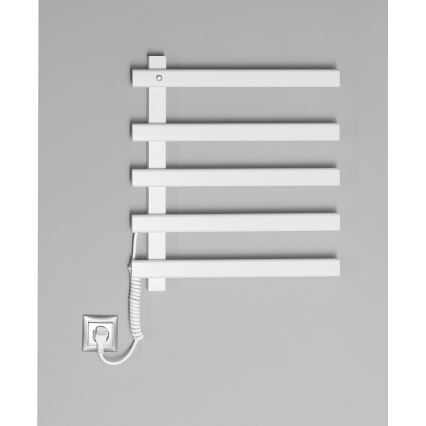 Sapho - Ηλεκτρική πετσετοκρεμάστρα ELCOR 63W 52x48 cm ματ λευκό