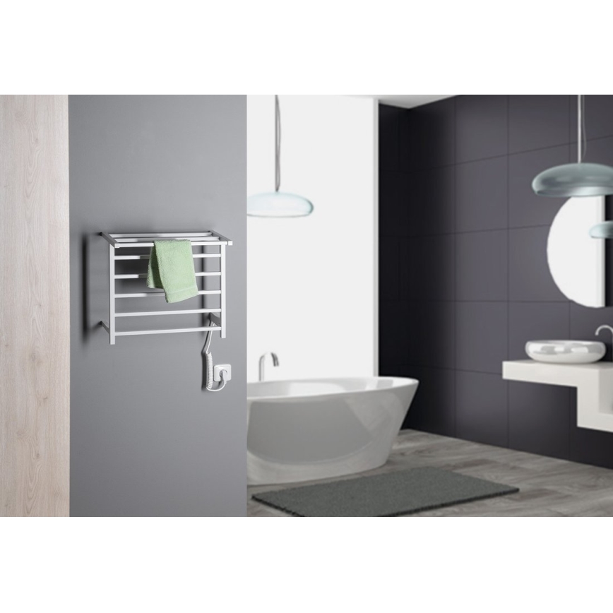 Sapho - Ηλεκτρική πετσετοκρεμάστρα ELZOR 60 W 47 x 50 εκ. ματ λευκό