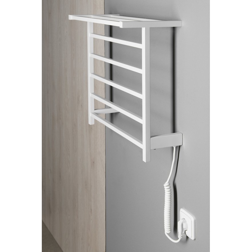 Sapho - Ηλεκτρική πετσετοκρεμάστρα ELZOR 60 W 47 x 50 εκ. ματ λευκό
