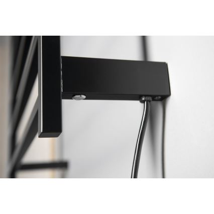 Sapho - Ηλεκτρική πετσετοκρεμάστρα ELZOR 60W/230V 47x50 cm ματ μαύρο