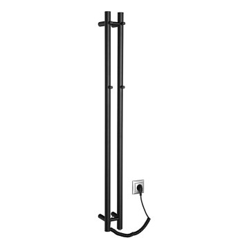 Sapho - Ηλεκτρική πετσετοκρεμάστρα PAPINADO 40W 120x11 cm μαύρο ματ