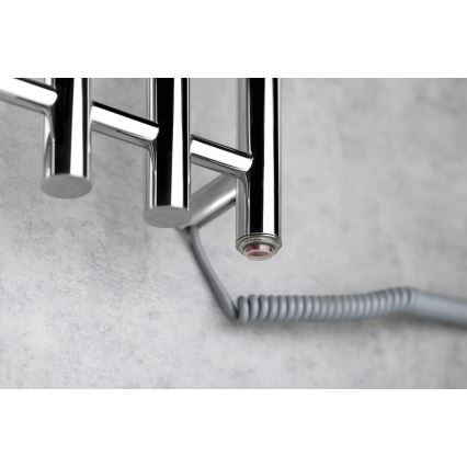 Sapho - Ηλεκτρική θερμαινόμενη κρεμάστρα πετσετών PAPINADO 85W 120x26 cm γυαλιστερό χρώμιο δεξιά