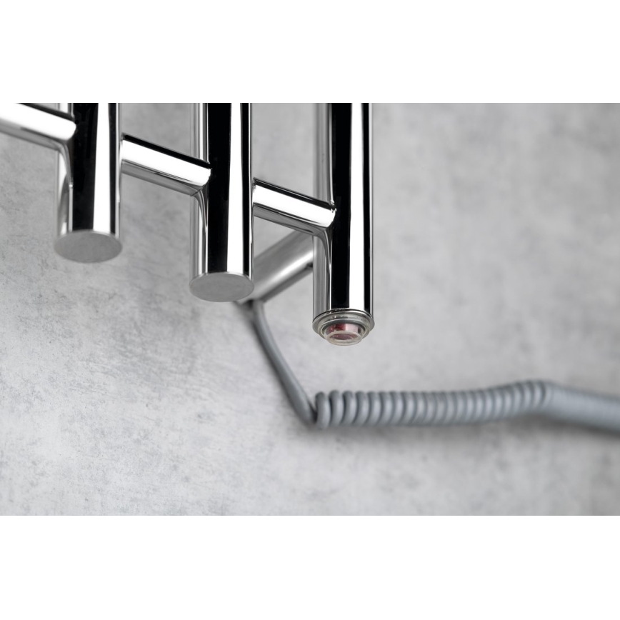 Sapho - Ηλεκτρική θερμαινόμενη κρεμάστρα πετσετών PAPINADO 85W 120x26 cm γυαλιστερό χρώμιο δεξιά