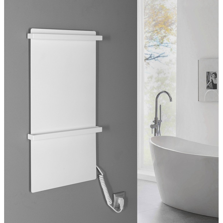 Sapho - Ηλεκτρική θερμαινόμενη πετσετοκρεμάστρα ELMIS 120W 80x40 cm ματ λευκό