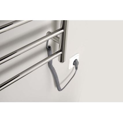 Sapho - Ηλεκτρική θερμαινόμενη πετσετοκρεμάστρα REDONDO 130W/230V 63x116 cm σε γυαλιστερό χρώμιο