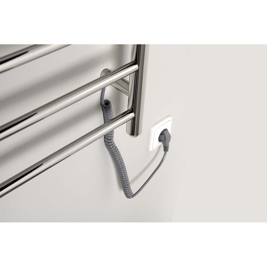 Sapho - Ηλεκτρική θερμαινόμενη πετσετοκρεμάστρα REDONDO 130W/230V 63x116 cm σε γυαλιστερό χρώμιο