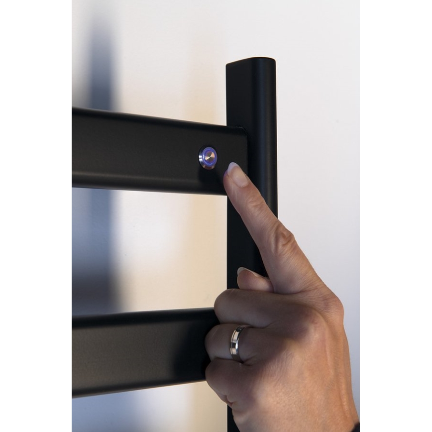 Sapho - Ηλεκτρικός στεγνωτήρας πετσετών ELIAS 105W 73x49 cm μαύρο ματ