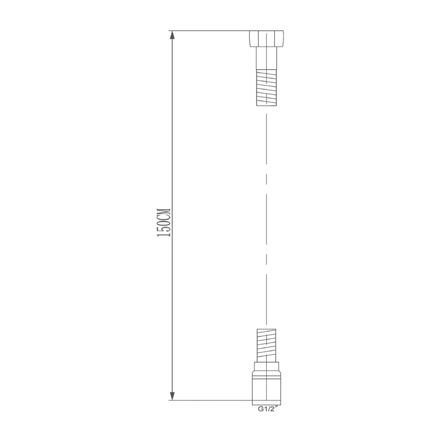 Sapho - Σωλήνας ντους SOFTFLEX 150 cm ασημί