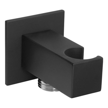 Sapho - Στήριγμα ντουζ με παροχή/ματ μαύρο