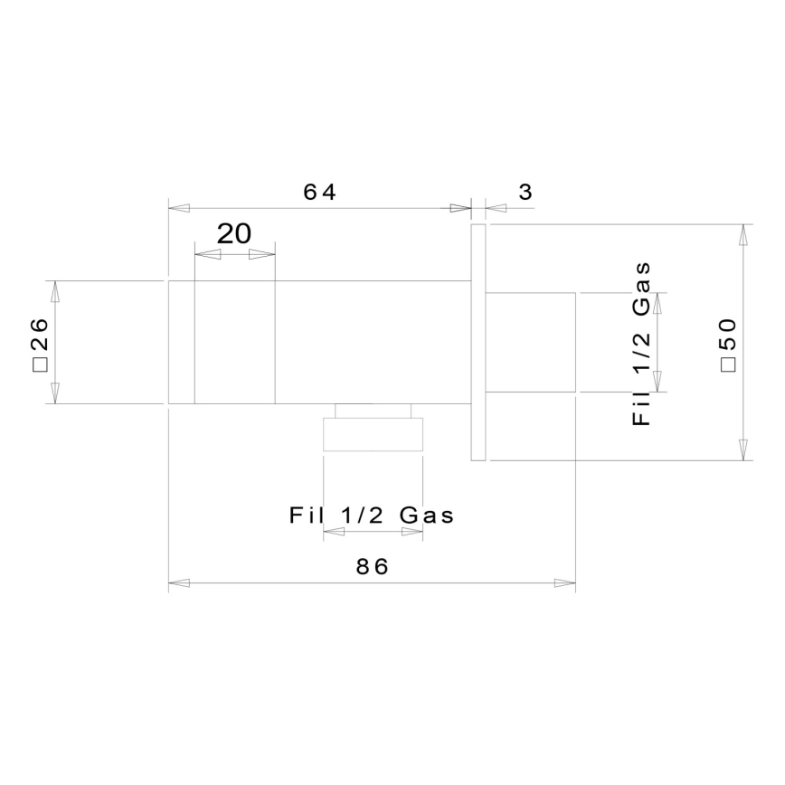 Sapho - Στήριγμα ντουζ με παροχή/ματ μαύρο