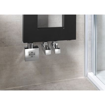 Sapho - Σετ σύνδεσης γωνιακών βαλβίδων CUBE 2 τεμ. γυαλιστερό χρώμιο