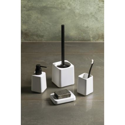 Sapho - Σετ μπάνιου 4 τεμ. λευκό/μαύρο