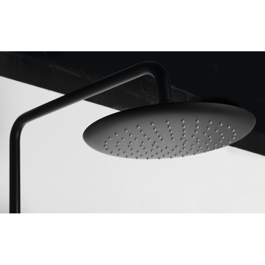 Sapho - Σετ ντους με μπαταρία SOLARIS μαύρο ματ