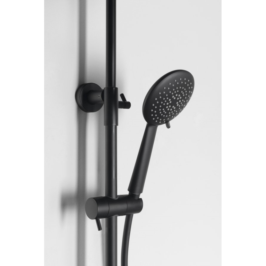 Sapho - Σετ ντους με μπαταρία SOLARIS μαύρο ματ