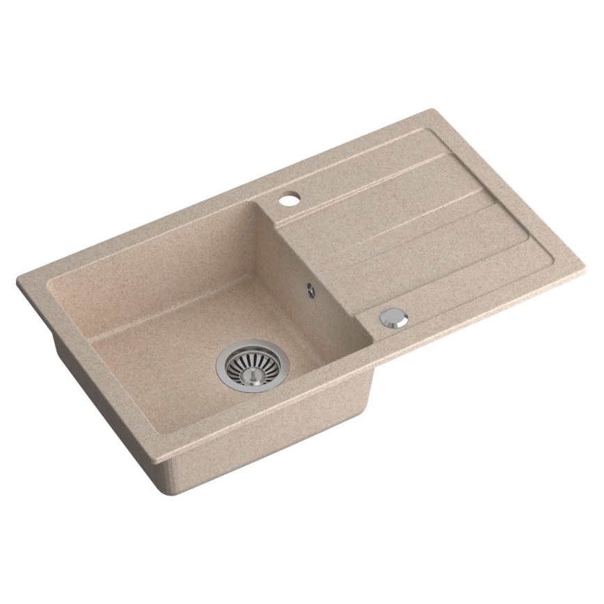 Sapho - Γρανιτένιος νεροχύτης κουζίνας 77x44 cm, μπεζ